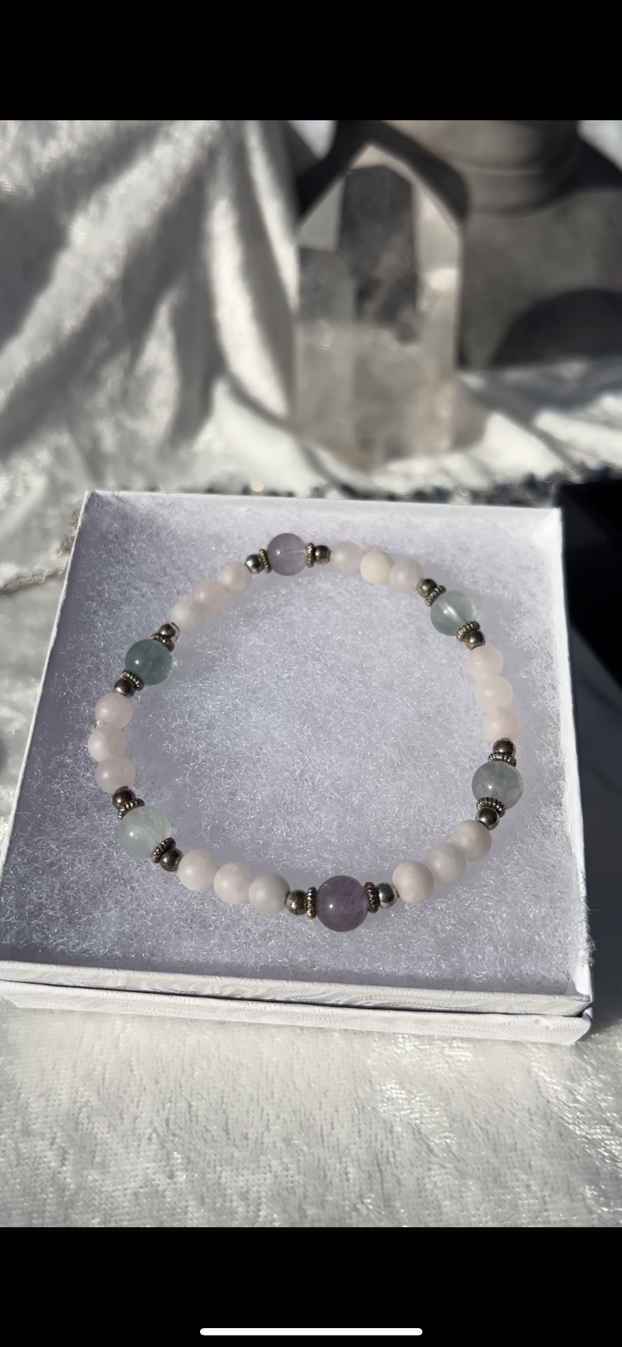 Rose Quartz and Fluorite Bracelet