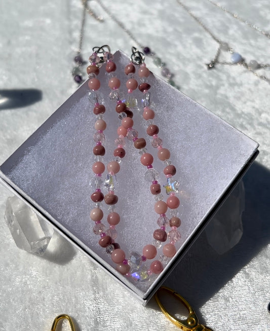 Rhodonite & Pink Opal Wristlets