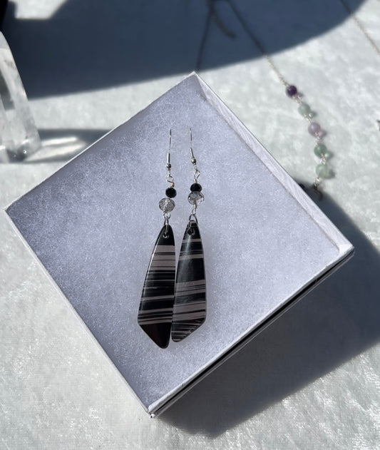 Midnight Lace Obsidian Earrings