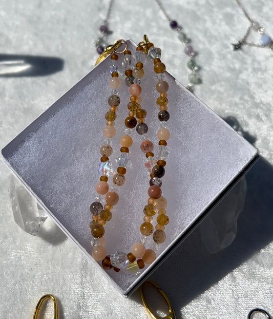 Lodolite & Peach Aventurine