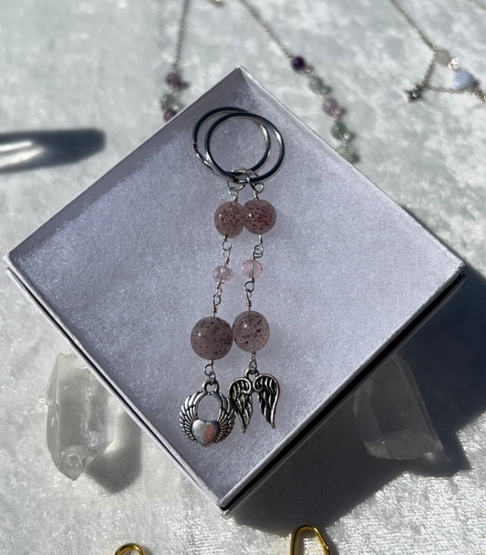 Strawberry Quartz Keychains