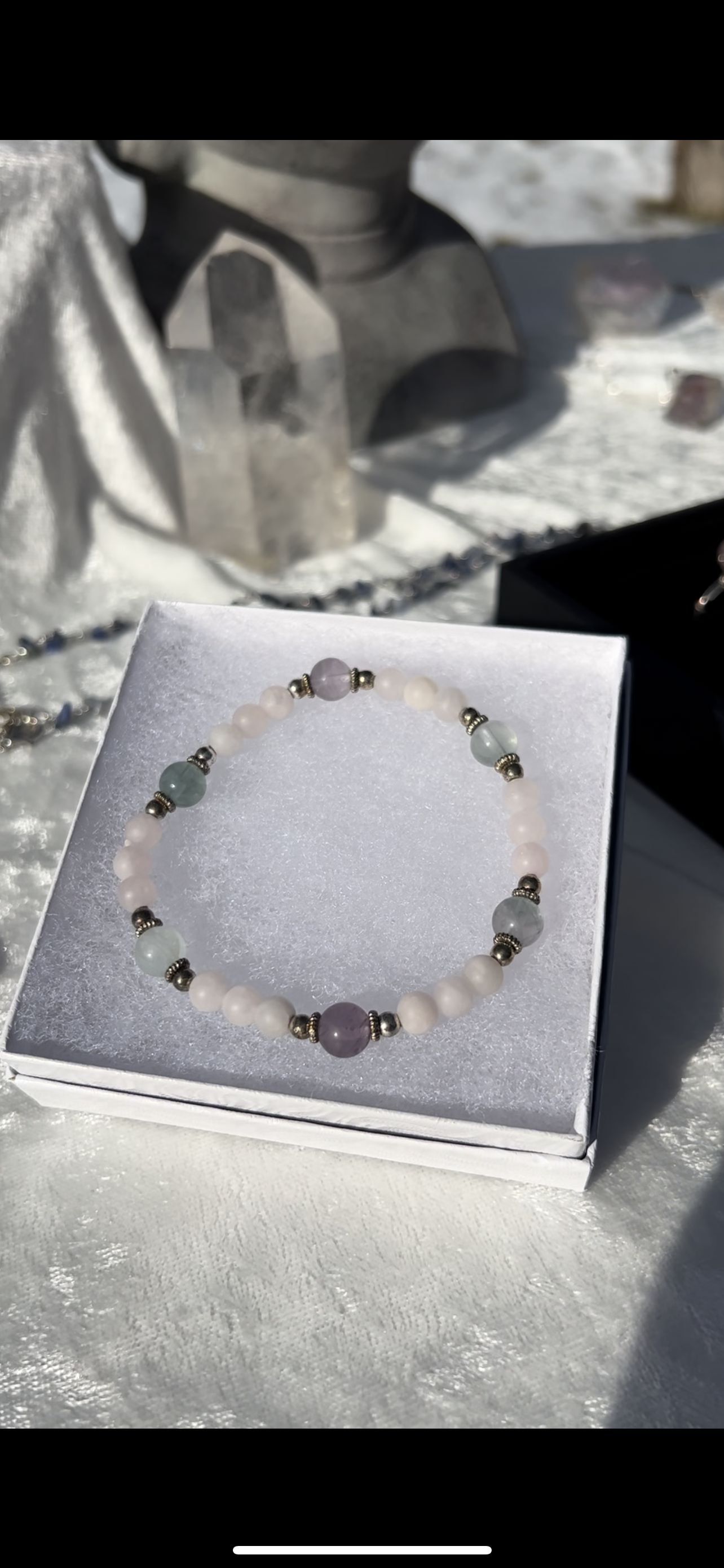 Rose Quartz and Fluorite Bracelet