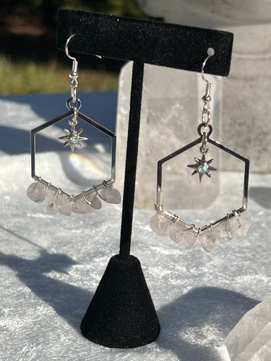 Rose Quartz Earrings